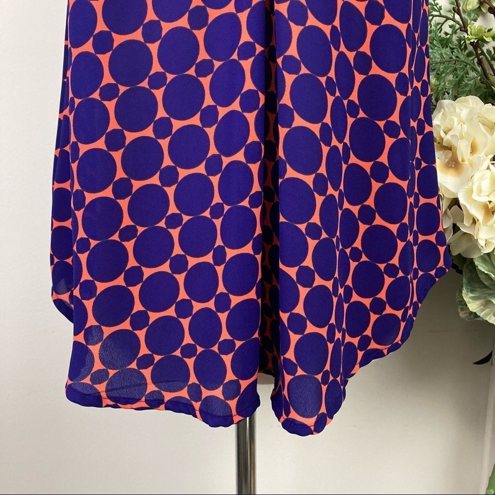 PAPERMOON * blouse purple orange size small sleeveless stitch fix - Picture 2 of 11